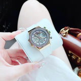 Guess Fusion Chronograph White Dial White Leather Strap Watch For Women - GW0553L2 Authentic Buy Shop Now