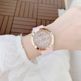 Guess Clarity Gold Dial Pink Silicone Strap Watch for Women - GW0109L2 Authentic Buy Shop Now