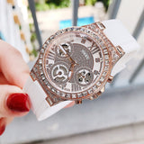Guess Moonlight Diamonds White Dial White Rubber Strap Watch for Women - GW0257L2 Authentic Buy Shop Now