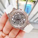 Guess Moonlight Diamonds White Dial White Rubber Strap Watch for Women - GW0257L2 Authentic Buy Shop Now