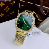 Guess Quartz Green Dial Gold Mesh Strap Watch For Women - GW0354L5 Authentic Buy Shop Now