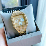 Guess Deco Quartz Crystals Gold Dial Gold Steel Strap Watch For Women - GW0472L2 Authentic Buy Shop Now
