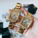 Guess Deco Quartz Crystals Gold Dial Gold Steel Strap Watch For Women - GW0472L2 Authentic Buy Shop Now
