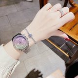 Guess Sol Chronograph Crystals Multicolor Dial Silver Steel Strap Watch For Women - GW0483L1 Authentic Buy Shop Now