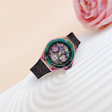 Guess Multifunction Analog Purple Dial Black Rubber Strap Watch For Women - GW0620L4 Authentic Buy Shop Now