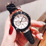 Guess Limelight Quartz White Dial Black Leather Strap Watch For Women - W0775L9 Authentic Buy Shop Now