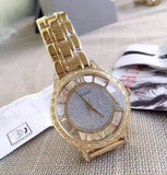 Guess Analog Diamonds Silver Dial Gold Steel Strap Watch For Women - W1013l2 Authentic Buy Shop Now