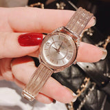 Guess Whisper Silver Dial Rose Gold Mesh Bracelet Watch for Women - W1084L3 Authentic Buy Shop Now