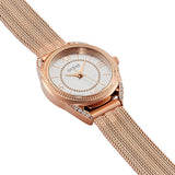 Guess Whisper Silver Dial Rose Gold Mesh Bracelet Watch for Women - W1084L3 Authentic Buy Shop Now