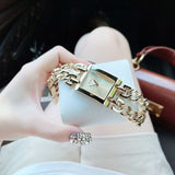 Guess Mod Heavy Metal Gold Dial Gold Steel Strap Watch For Women - W1117L2 Authentic Buy Shop Now