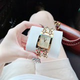 Guess Mod Heavy Metal Gold Dial Gold Steel Strap Watch For Women - W1117L2 Authentic Buy Shop Now