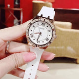 Guess Cosmo Diamonds Silver Dial White Rubber Strap Watch for Women - GW0034L2 Authentic Buy Shop Now