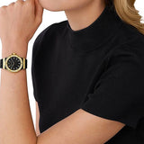 Michael Kors Mini Lennox Quartz Black Dial Black Silicone Strap Watch For Women - MK7281 Authentic Buy Shop Now