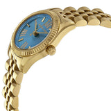 Michael Kors Lexington Quartz Blue Dial Gold Steel Strap Watch For Women - MK3271 Authentic Buy Shop Now
