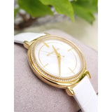 Michael Kors Cinthia Mother of Pearl Dial White Leather Strap Watch for Women - MK2662 Authentic Buy Shop Now