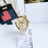 Michael Kors Jaycie Quartz Gold Dial White Leather Strap Watch for Women - MK2861 Authentic Buy Shop Now