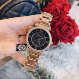 Michael Kors Catlin Black Diamonds Dial Rose Gold Steel Strap Watch for Women - MK3356 Authentic Buy Shop Now