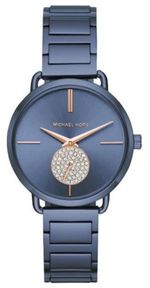 Michael Kors Portia Blue Dial Blue Stainless Steel Strap Watch for Women - MK3680 Authentic Buy Shop Now