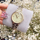 Michael Kors Cinthia Quartz Gold Dial Gold Steel Strap Watch For Women - MK3681 Authentic Buy Shop Now