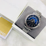 Michael Kors Lauryn Blue Dial Silver Steel Strap Watch for Women - MK3720 Authentic Buy Shop Now