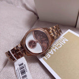 Michael Kors Lauryn Rose Gold Dial Brown Steel Strap Watch for Women - MK3757 Authentic Buy Shop Now