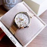 Michael Kors Portia Quartz White Dial Gold Steel Strap Watch for Women - MK3840 Authentic Buy Shop Now