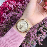 Michael Kors Nia Quartz Gold Dial Gold Steel Strap Watch For Women - MK3989 Authentic Buy Shop Now