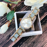 Michael Kors Delray Rose Gold Dial Two Tone Steel Strap Watch for Women - MK4317 Authentic Buy Shop Now