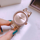 Michael Kors Delray Rose Gold Dial Two Tone Steel Strap Watch for Women - MK4319 Authentic Buy Shop Now