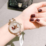 Michael Kors Sofie Quartz Crystals Crystals Rose Gold Dial Rose Gold Steel Strap Watch For Women - MK4336 Authentic Buy Shop Now