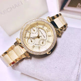 Michael Kors Parker Gold DIal Gold Steel Strap Watch for Women - MK5842 Authentic Buy Shop Now