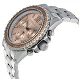 Michael Kors Everest Chronograph Gold Dial Silver Steel Strap Watch For Women - MK5870 Authentic Buy Shop Now