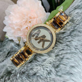 Michael Kors Parker Chronograph Gold Dial Two Tone Steel Strap Watch for Women - MK6109 Authentic Buy Shop Now