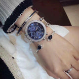 Michael Kors Parker Chronograph Blue Dial Silver Steel Strap Watch for Women - MK6117 Authentic Buy Shop Now