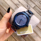 Michael Kors Kinley Blue Dial Blue Steel Strap Watch for Women - MK6246 Authentic Buy Shop Now