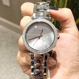 Michael Kors Parker Mother of Pearl Silver Steel Strap Watch for Women - MK6424 Authentic Buy Shop Now