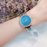 Michael Kors Parker Blue Mother of Pearl Dial Two Tone Steel Strap Watch for Women - MK6491 Authentic Buy Shop Now