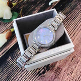 Michael Kors Taryn Mother of Pearl Purple Dial Silver Steel Strap Watch For Women - MK6562 Authentic Buy Shop Now
