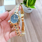 Michael Kors Runway Mercer Quartz Black Dial Two Tone Steel Strap Watch For Women - MK6672 Authentic Buy Shop Now