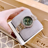 Michael Kors Camille Multifunction Green Dial Gold Steel Strap Watch For Women - MK6981 Authentic Buy Shop Now