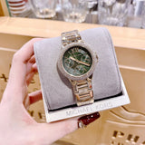 Michael Kors Camille Multifunction Green Dial Gold Steel Strap Watch For Women - MK6981 Authentic Buy Shop Now