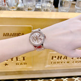 Michael Kors Camille Three Hand Rose Gold Dial Rose Gold Steel Strap Watch For Women - MK7197 Authentic Buy Shop Now