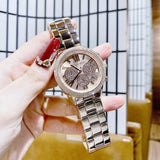 Michael Kors Bryn Chronograph Rose Gold Dial Rose Gold Steel Strap Watch For Women - MK7200 Authentic Buy Shop Now