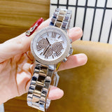 Michael Kors Bryn Pavé White Dial Two Tone Steel Strap Watch For Women - MK7201 Authentic Buy Shop Now