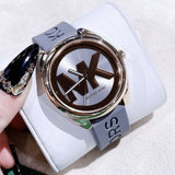 Michael Kors Janelle Three Hand Grey Dial Grey Rubber Strap Watch For Women - MK7314 Authentic Buy Shop Now