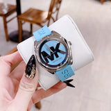 Michael Kors Janelle Quartz Blue Dial Blue Rubber Strap Watch For Women - MK7350 Authentic Buy Shop Now