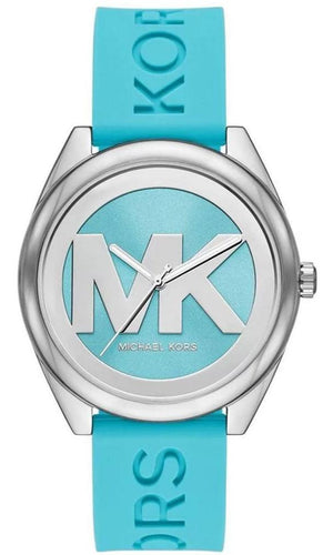 Michael Kors Janelle Quartz Blue Dial Blue Rubber Strap Watch For Women - MK7350 Authentic Buy Shop Now