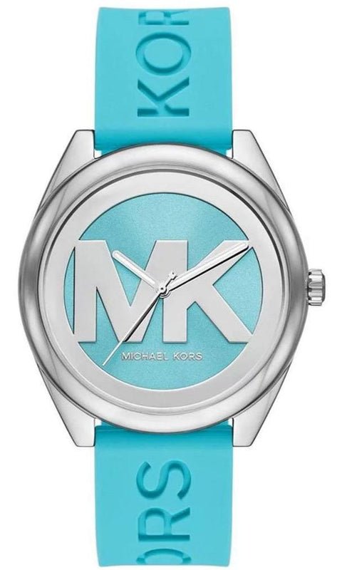 Michael Kors Janelle Quartz Blue Dial Blue Rubber Strap Watch For Women - MK7350 Authentic Buy Shop Now