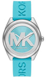 Michael Kors Janelle Quartz Blue Dial Blue Rubber Strap Watch For Women - MK7350 Authentic Buy Shop Now