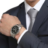 Michael Kors Lexington Chronograph Black Dial Black Steel Strap Watch For Men - MK8602 Authentic Buy Shop Now